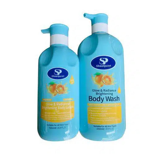 Skeenpoint Glow & Radiance Brightening body wash 1000ml and anti aging lotion with spf 500ml