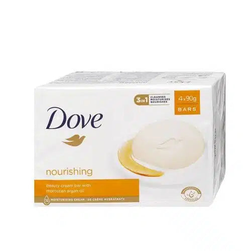 Dove Nourishing Bar with moroccan argan oil 4x90g Pack