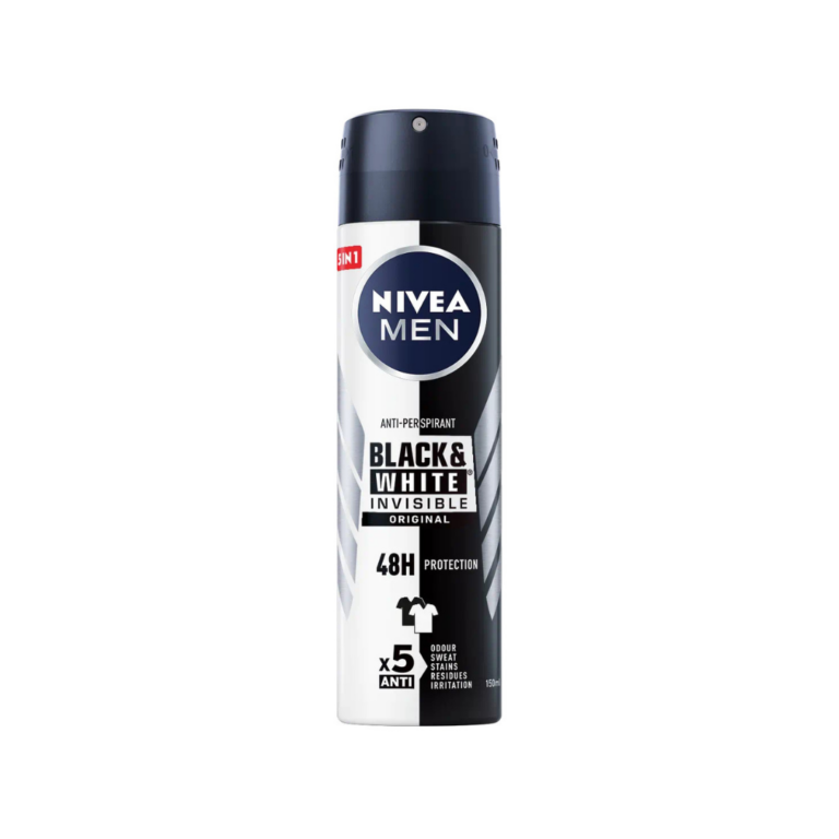 Nivea Men Black & White Invisible Deodorant Spray 200ml (Package may vary)