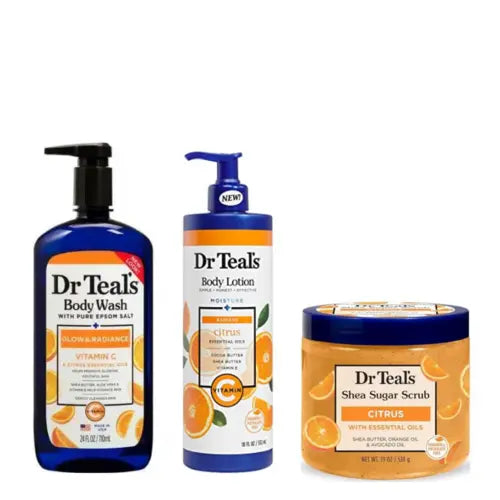 Dr Teal’s Vitamin C Body wash, Lotion and Sugar scrub Combo