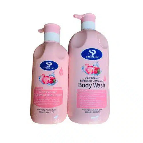 Skeenpoint Lightening Glow booster Body Wash 1000ml- Body Lotion 500ml