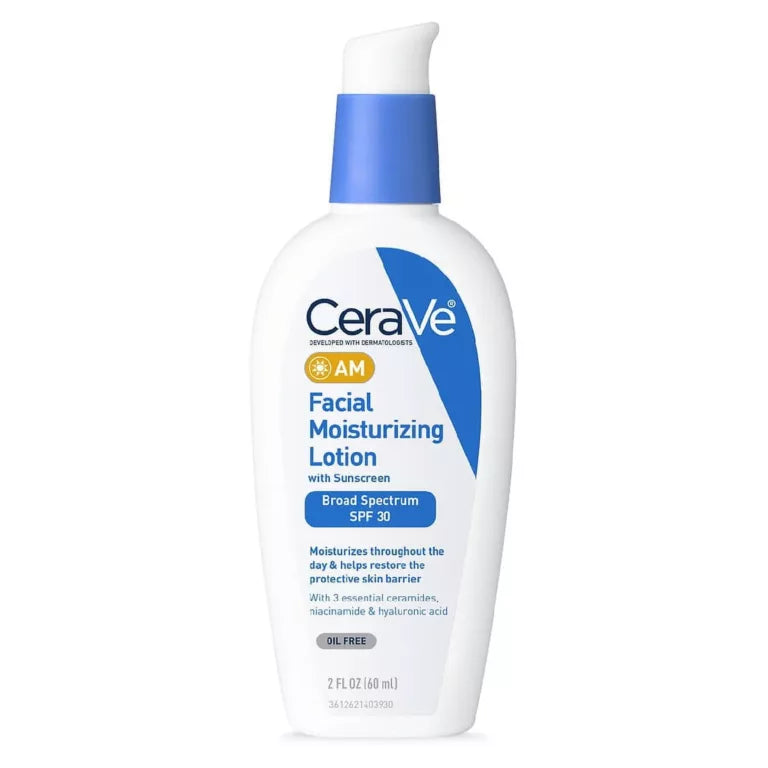 Cerave AM Facial Moisturizing Lotion With Sunscreen 2 FL OZ 60ML, US