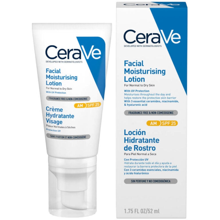 Cerave AM Facial Moisturising Lotion 52ml UK spf 25